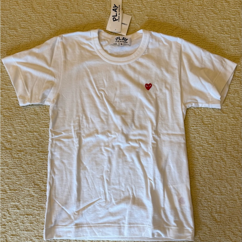 Comme des Garcons Red Heart Logo Tee